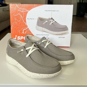 J SPORT Wenden Casual Slip-On Shoes/Navy Canvas/Rubber Soles